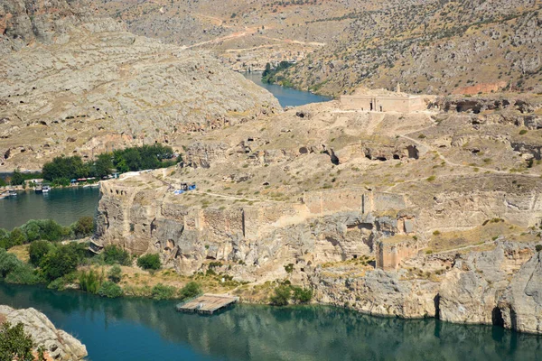 stock image Medieval and Late Rome dated castle called Rumkale riverside of Euphrates in Gaziantep, 