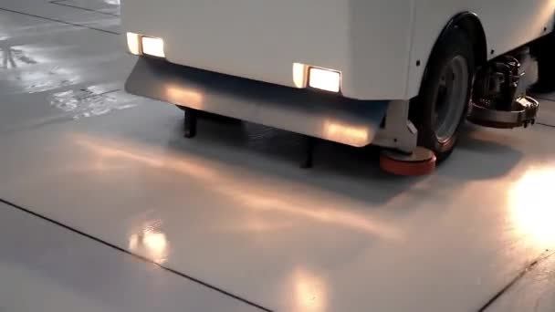 Cleaning Ice Hockey Field Special Machine — Stok video