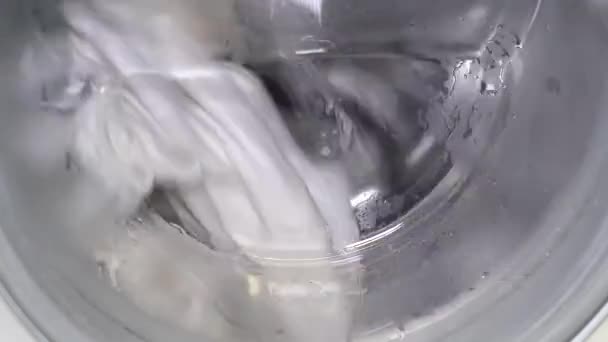Ropa Color Claro Lavan Enjuagan Máquina Lavado Lavado Ropa Sucia — Vídeos de Stock