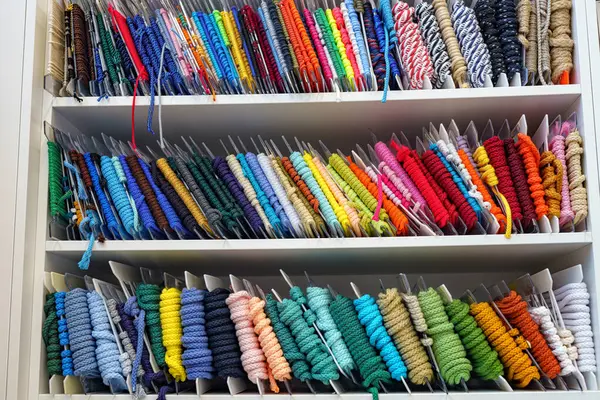 Renkli fermuar, dikiş aksesuarları, giysi parçaları ve diğer tekstil kumaşlarının hızlı bağlantıları için tasarlanmış..