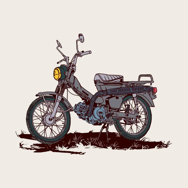 Motocicleta Clásica Vintage Ilustración Del Vector Motocicleta — Vector de stock