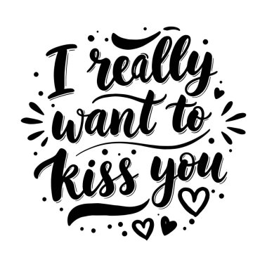 Romantik Aşk Alıntısı 'Seni gerçekten öpmek istiyorum' Kaligrafi Mektubu