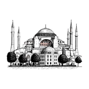 Ayasofya Camii, İstanbul - Tarihi Eskiz Çizimi
