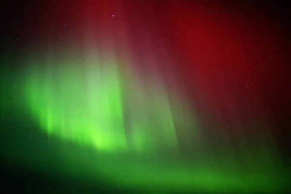Rote Und Grüne Polarlichter Sternenhimmel — Stockfoto
