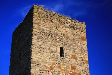 Wanzleben yakınlarında Ortaçağ Alman gözlem kulesi (Blaue Warte).
