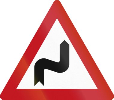 İsrail çoklu eğri uyarı işareti - doğru.