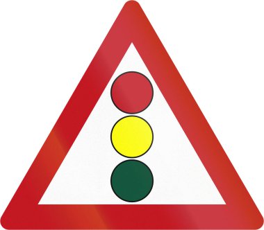 İsrail 'de trafik ışığı uyarısı.