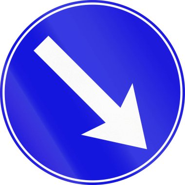 İsrail zorunlu yol tabelası - sağda kalın.