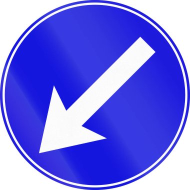 İsrail zorunlu yol tabelası - solda kalın.