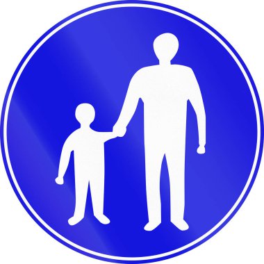 İsrail 'de yol tabelası - Yaya Yolu.