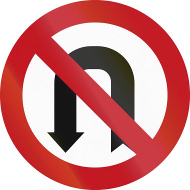 İsrail Yasak Yol İşareti - Sola U dönüşü yok.