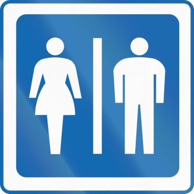 Japonya 'da yol işareti - Lavabo sembolü.
