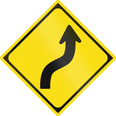 Japon yol tabelası Sağa iki büklüm.