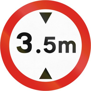 Uganda 'da düzenleyici yol tabelası - Yükseklik sınırı.