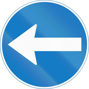 Uganda 'da düzenleyici yol işareti - Sadece sol.