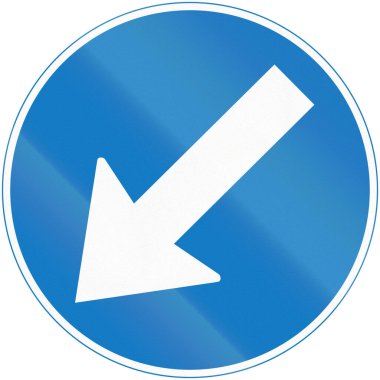 Uganda 'da Düzenleyici Yol İşareti - Sadece Sol Taraftan Geç.