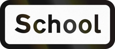 Uganda 'da ek yol tabelası - Okul.