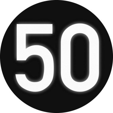 Almanya 'da trafik sinyali kullanılır - Danışmanlık hızı 50 kmh.