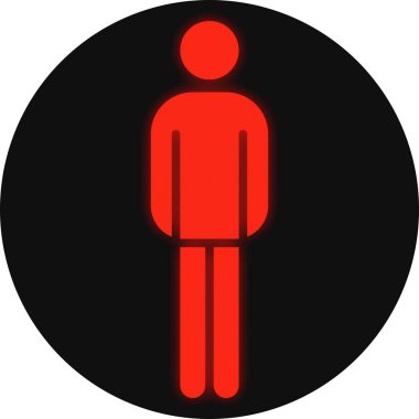 Almanya 'da trafik ışığı - yayalar için kırmızı trafik ışığı.