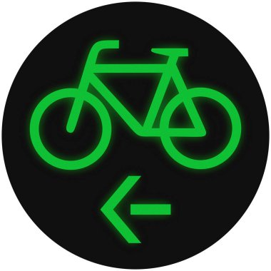 Almanya 'da trafik ışığı kullanılır - Bisikletler için yeşil trafik ışığı solda.