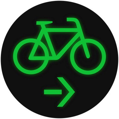 Almanya 'da trafik ışığı kullanılır - Bisikletler için yeşil trafik ışığı.