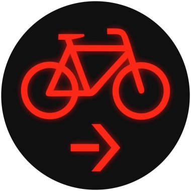Almanya 'da trafik ışığı kullanılır - Bisikletler için sağda kırmızı trafik ışığı.