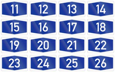 Numaralı otoyol kalkanlar Alman Autobahn sisteminin topluluğu.