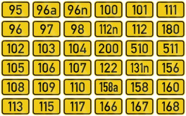 Almanca Bundesstrassen (Federal yollar numaralı otoyol shields topluluğu).