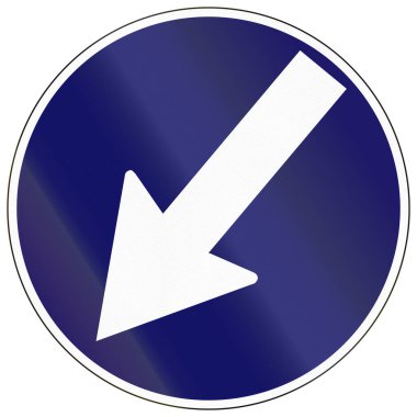 Kamboçya 'da Düzenleyici Yol İşareti - Solu Koru.