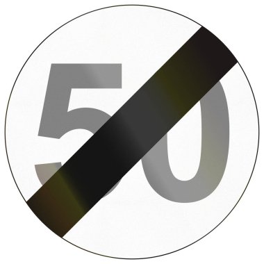 Makao 'da Çin yol işareti kullanılır - Hız limitinin sonu.