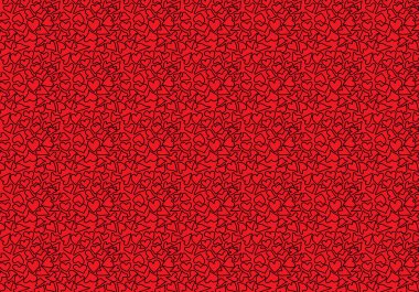 Küçük elle çizilmiş kalpleri olan vektör soyut doku. Sevgililer Günü arka planı. Paket, kumaş, kumaş, baskı, düğün dekorasyonu için minimum tasarım. Vektör illüstrasyonu. 