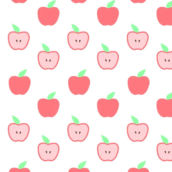 핸드그린 패턴붉은 Apples Design Paper Covers Rics Home Ornamery Purposes — 스톡 벡터