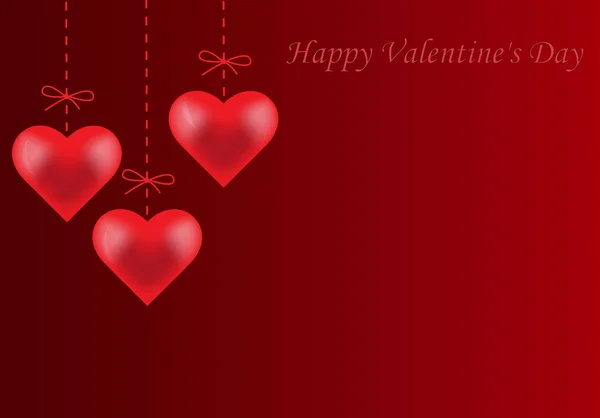 Lesklá Srdce Valentýnské Romantické Pozadí Ilustrace Lásky Romantiky Srdce Blahopřání — Stockový vektor