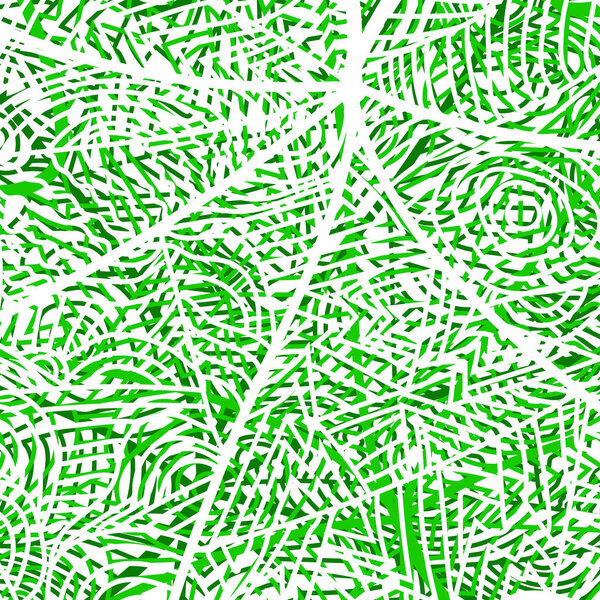  Floral pattern. Hand drawn pattern.  Texture, street art retro style, old school design for t-shirt, textile, wrapping paper, white and green.Vector illustration.