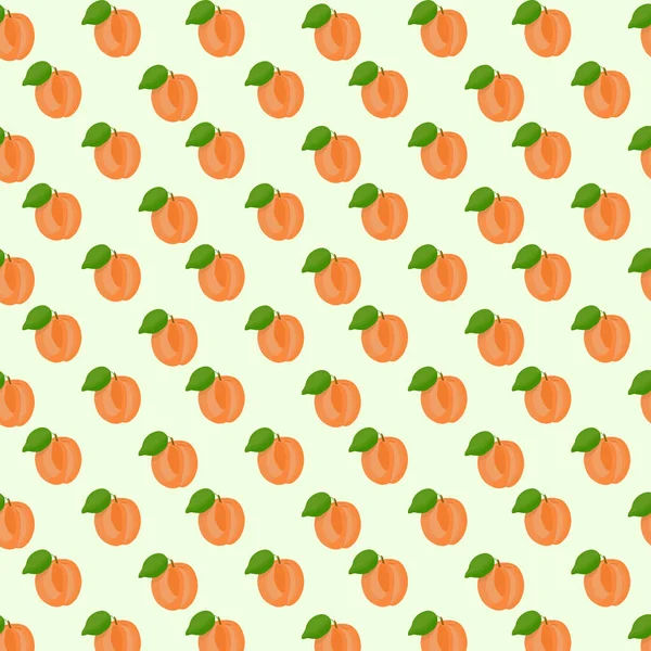Aprikos Frukt Ikon Sömlös Mönster Bakgrund För Papper Omslag Tyg — Stock vektor