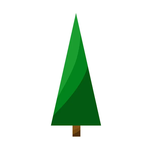 Kerstboom Geïsoleerd Een Witte Achtergrond Boom Icon Vector Illustratie — Stockvector