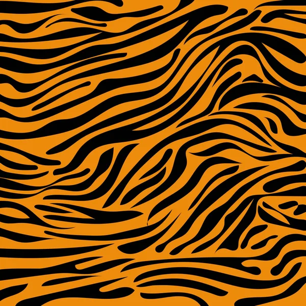 Patrón Sin Costuras Con Piel Tigre Rayas Tigre Negro Naranja Ilustración De Stock