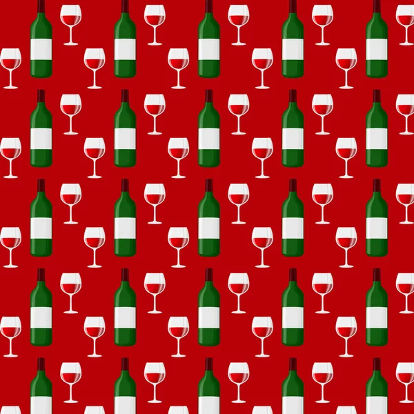Giornata Nazionale Del Vino Maggio Bottiglia Vino Bicchiere Con Bicchiere — Vettoriale Stock