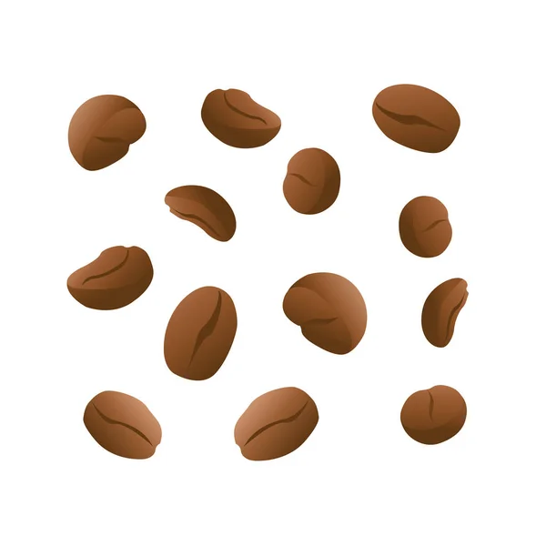Des Grains Café Robusta Arabica Pour Affiches Logos Étiquettes Bannières — Image vectorielle