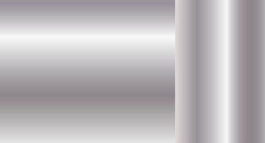 Gümüş metal desen. Metalik boş dikey ve yatay eğimli şablon. Gri dekorasyon. Krom kenar, demir çerçeve, etiket tasarımı için vektör parlak ve metal gradyan şablonu..