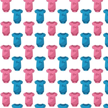 Seamless pattern baby body girl baby boy gender reveal. For Gender reveal party, event decoration, greetings, anvitations, baby shower, holiday, birthday. clipart