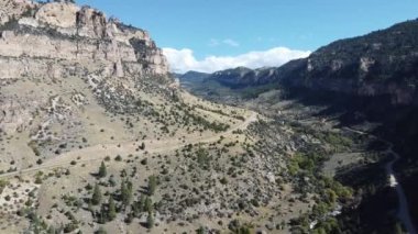 Tensleep Canyon Havacılık Panoramik Bighorn Ulusal Ormanı Wyoming