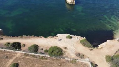 Praia do Pau Lagoa Portugal Pau Plajı Havadan Uçan Kanat Uçuşu