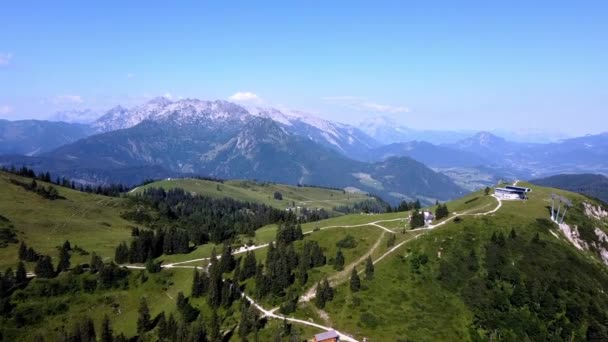 Gosaunet Platzerl Gosau Avusturya Hava Sahası Doğa Koruma Kayak Yamacı — Stok video