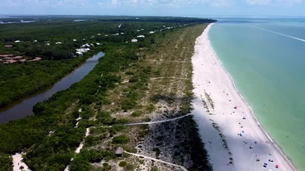 Isla Sanibel Florida Junto Isla Captiva Con Hermosas Playas Arena — Vídeos de Stock