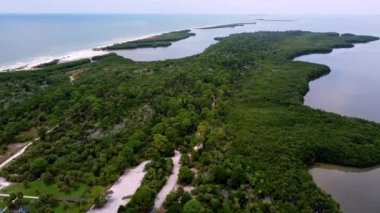 Balayı Adası State Park Florida USA. Kumlu plajları olan güzel bir ada