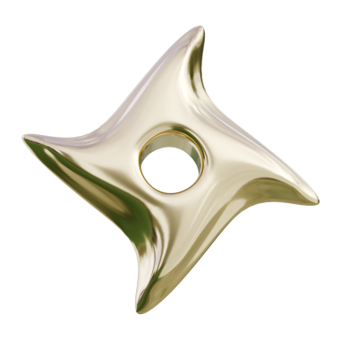 Merkezi delikli parlak altın yıldız kolyesi; mücevher, marka, ürün modellemeleri ve pazarlama görselleri için ideal.