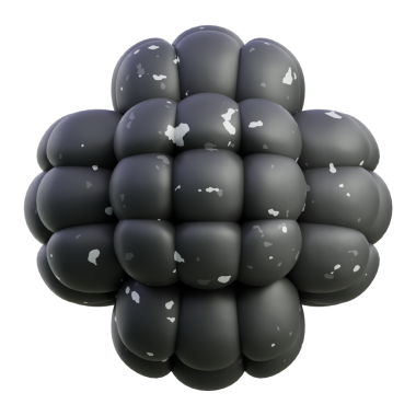 Bir böğürtlen kümesinin 3 boyutlu görüntüsü; parlak, koyu renk gölgeler ürün tanıtımları için ince renklendirmeler.