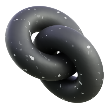 3 boyutlu resimleme, zincir halkalar. Metalik halkalar beyaz arkaplanda, teknoloji, güvenlik veya ağ markalaşması için uygun..