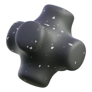 UI navigasyon ve markalaşma için parlak siyah dört kollu çapraz simge; teknoloji, uygulamalar ve web tasarımı için ideal.